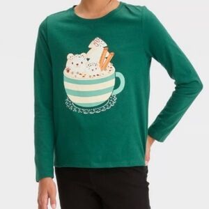Cat & Jack Kids Green Long Sleeve Shirt
